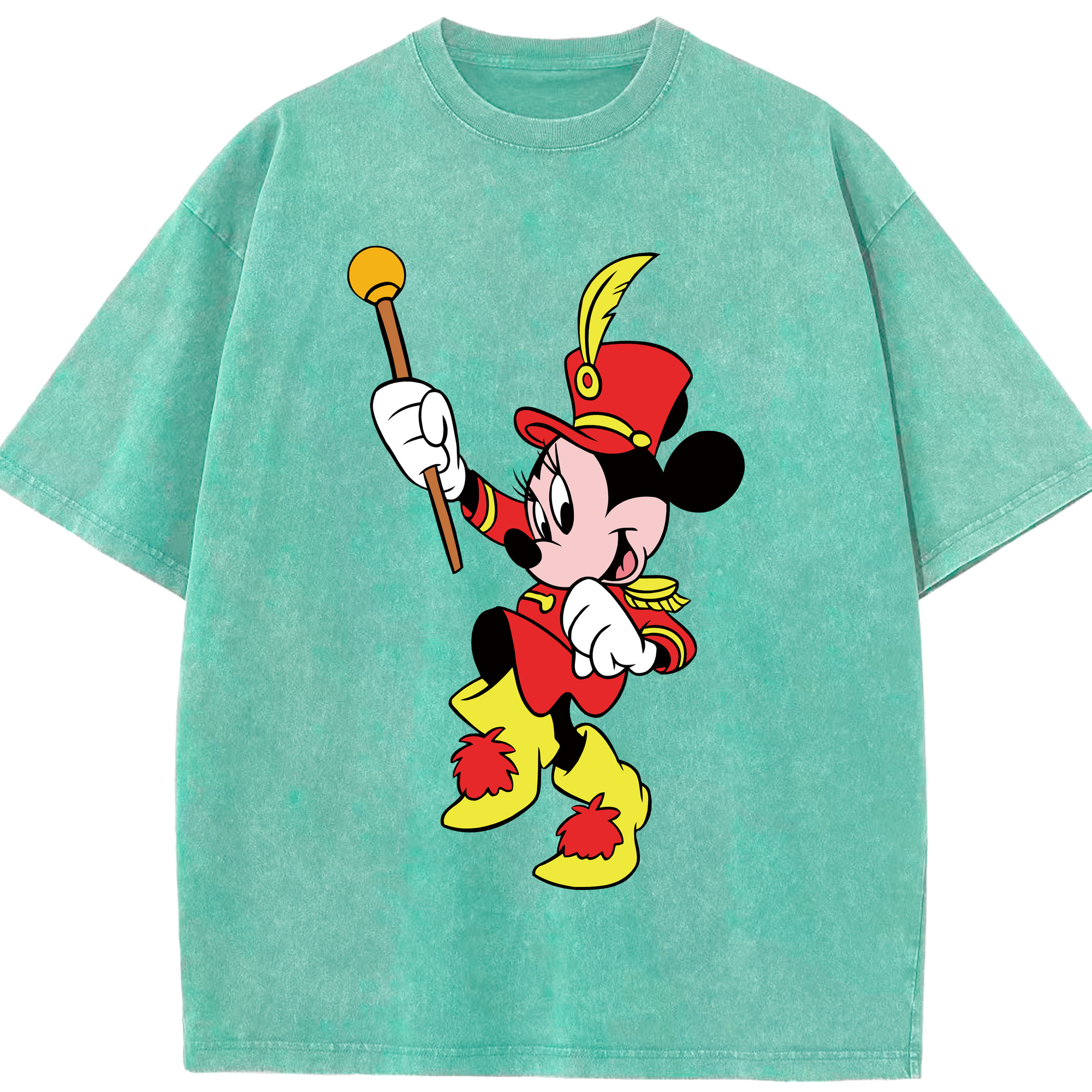 （画像用） ミッキーマウス Mickey Mouse 綿100% ヴィンテージ風 半袖Tシャツ（フロントプリント）